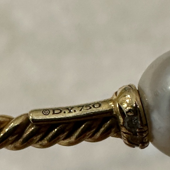 David Yurman Gold Bracelet with Pearl Accent - Picture 7 of 8